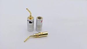 4pcs Musical Sound Hi-Fi 2mm Banana Plugs Speaker /Amplifier Cable Connectors Banana Plugs Audio Jack Speaker Plugs Connector