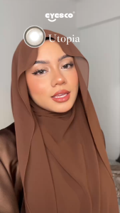 EYESCO 【Readystock🇲🇾Contact lens】E061 Utopia 14.5mm Western Enlargement｜Brown｜40%｜3 month used｜0-800 power available