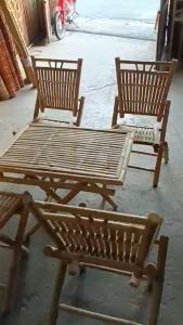 bàn ghế tre xếp uống trà bàn cà phê bằng tre 1 bàn +4 ghế .bàn ghế xếp quán bún đậu mắm tôm bàn ghế trang trí tết mang phong cách việt nam