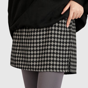 Fart Curtain Hem Womens Spring and Autumn Sweater New Arrival Thigh-Length Sweater Bottoming Handy Gadget Skirt Shark Pants Hip-Covering Skirt