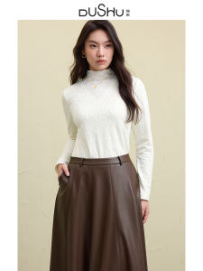 DUSHU | Oversized Semi-High Neck Knit Top