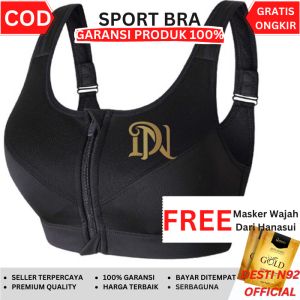 BH Wanita Tanpa Kawat Tali Model Sport Bra Resleting Zipper Sleting Depan Praktis Tampil Nyaman Percaya Diri Cocok Untuk Workout Gym Senam Yoga Fitness