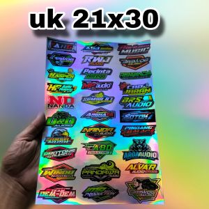 STIKER MINIATUR SOUNDSYSTEM HOLOGRAM | STIKER ANTI AIR | STIKER 1 LEMBAR
