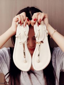 Giày Sandal Nữ Summer Fairy Style Flat Bottom Clogs Butterfly Knot Beach Shoes Giày Sandal Thời Trang Giày Sandal Thường Ngày