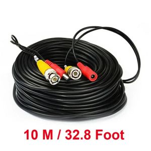 10M/32.8Foot BNC Cable BNC+DC Power Video Extension Cable for CCTV DVR Camera Video Power Supply Security Surveillance Accessory