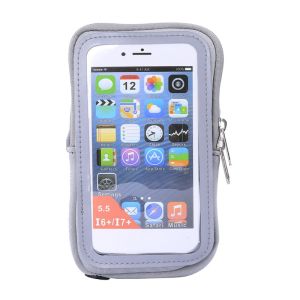 Universal 6" Sports Running Armband Phone Holder Sweatproof Fitness Gym Cell Phone Case Armbag with Key Holder Wallet Card Slot