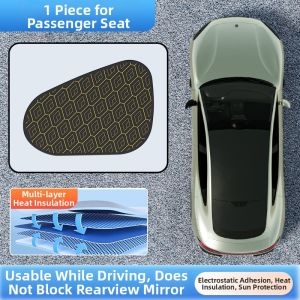 KAXINU | Anti-UV Heat Insulation Non-transparent Static Adhesive Sun Shade for Cars