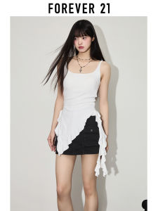 Forever21 | Đầm Hè Dây Đeo Trắng Thiết Kế Ren và Rơi Bờm Độc Đáo cho Nữ