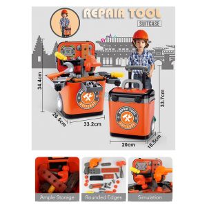 Kitchen Cooking Simulation Doctor Set Suitcase Trolley Bag Pretend Toy Work Bench Kids Toys Dessert Set