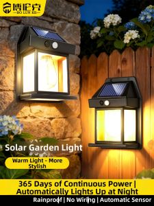 BOLUNKE | Solar Waterproof Wall Light for Outdoor Atmosphere Lighting