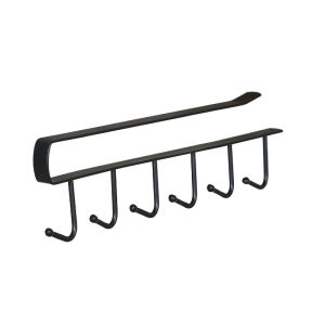 Wardrobe Door Storage Rack Iron Hook Six-Piece Tick Kitchen Cup Hanging Rack Partition Shelf Storage Storage