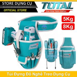 5-8kg Túi đồ nghề treo thắt lưng cao cấp TOTAL THT16P4011 THT16P3011 | Giỏ đựng công cụ chất liệu 600D Polyester