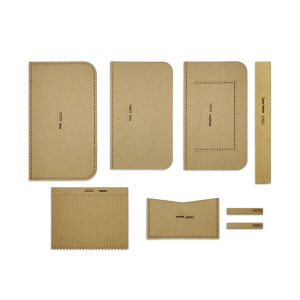 YOMDID 8PCS Wallet Making Supplies DIY Tassel Zipper Handbag Making Kraft Paper Template Handmade Leather Tool Template