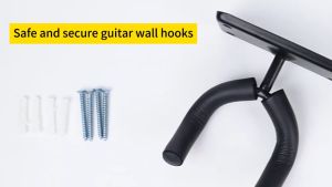1pcs Guitar Hook Iron Wall Square Guitar Hook For Most Guitar Bass Accessories Easy To Install+Screws