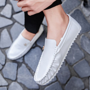 NUDANLAI | White New Summer Breathable Soft Bottom Slip On Casual Driving Shoes