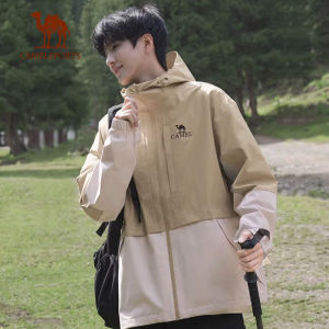 Camel Men's Outdoor Hard Shell Hiking Jacket: Windproof & Waterproof