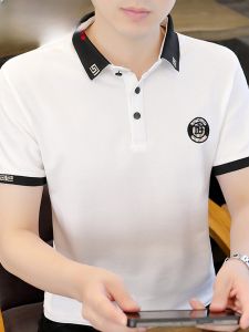 HENGYUANXIANG | Hengyuanxiang Mens Polo Shirt Short Sleeve Turn-down Collar Half Sleeve Summer Fashionable Cotton Polyester Blend T-shirt