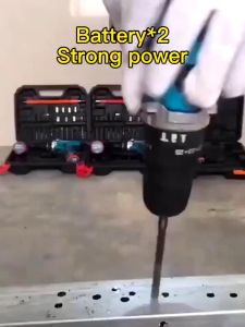 REAIM สว่านไร้สาย สว่าน 299V 3 ระบบ มีระบบกระแทก แบตเตอรี่ Li-ion อย่างดี 2 ก้อน พร้อมดอกสว่าน