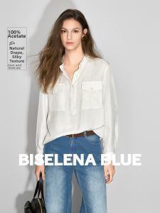 BEIQIANI | Premium Acetate Satin Designer Long Sleeve Collared Shirt