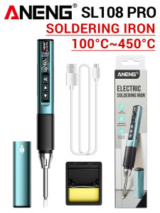 ANENG | ANENG 100W Digital Electric Soldering Iron Type‑C Rechargeable SL108 PRO Adjustable Temperature T12 Soldering Tips Repair Tools