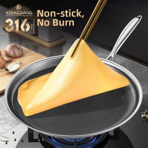 RONGCHUAN | Multi-purpose Non-stick Pan 316 Stainless Steel