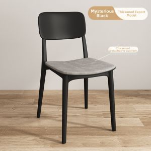 Thickened Plastic Stackable Dining Chair Simple Commercial