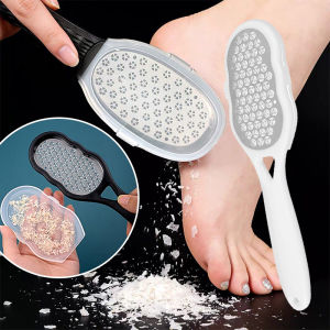 1/2pc Professional Heavy-Duty Stainless Steel Painless Foot File Remover with Splash Guard Handle Suitable for Care Cracked Heel