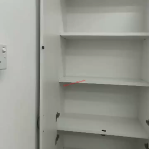 Sturdy White Metal Swing/Semi-Swing Door Office Cabinet with Locking Storage