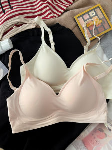 Summer Thin Ice Silk Seamless Natural Feel Wireless Bra Women Gather Large Chest Appear Small Eliminate Side Breasts Anti Sagging
