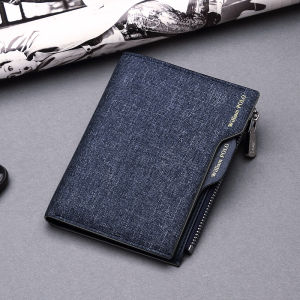 WILLIAMPOLO | Ví Ngắn Nhẹ Bằng Vải Có Khe Đựng Thẻ và Khe Đựng Giấy Phép Lái Xe