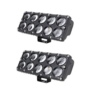 Motorcycle LED Spotlight 6lens 8lens 10lens External Headlight Dual Color Hi/Low Beam Fog Lamps for Car Trucks SUV UTV 12V 24V