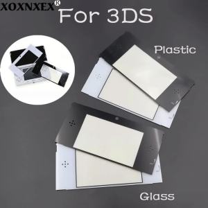 1-5 Chiếc Thay Thế Khung Trên Mặt Trước Cho Máy 3DS Với Nhựa Màu Đen/Trắng Hoặc Kính Màn Hình LCD Gương Nắp Ống Kính