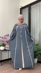 Kaftan Motif Nagita Ld 180 cm Kaftan Panjang Muslim Wanita Nyaman