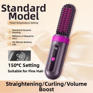 OVL | Wireless Negative Ion Portable Straight & Curling Hair Straightener