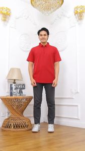 PARAQUE : baju kaos kerah polo shirt zipper lengan pendek