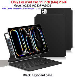 HUWEI Pogo Pin Magic Keyboard for iPad Pro 11 12.9 13 inch M4 M3 M2 Air 5th 4th 6th 7th Gen Multi-Touch Smart Case Cover Folio