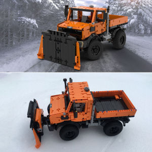 ใหม่ 1264PCS MOC Unimog U1400 Snowplowรถบรรทุกอาคารบล็อกDIY F-150 Raptorรถการวิเคราะห์อิฐของเล่นของขวัญ