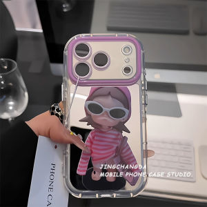 Cartoon Purple Sunglasses Design Phone Case for Apple Huawei Xiaomi Oppo Honor Nova14 Small 17Promax Female15Pro Anti-Fall Reno14