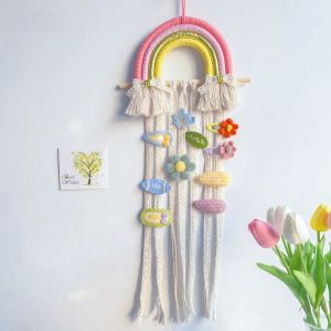 Rainbow Hairpin Storage Bandeau Childrens Room Decoration Baby Headwear Display Stand Girls Hair Accessories Clip Organizer