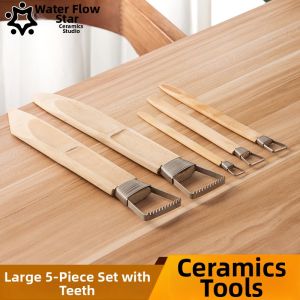 Big Size Texturing Shaping Ceramic Tools 5pc Set