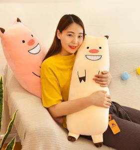 Đồ Chơi Nhồi Bông Khủng Long Sáng Tạo Hung Sữa Gối Ôm Hình Thỏ Đáng Yêu Búp Bê Vỗ Về Ngủ Kẹp Chân Trên Giường Nữ Sinh