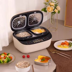 Double Gallbladder Electric Rice Cooker Intelligent Soup Cooking Integrated Breakfast Machine Household Small Electric Pressure Pot Multi functional Electric Rice Cooker