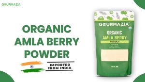 Gourmazia USDA Organic Amla Fruit Powder -Single -OriginSouthern IndiaSun Dried Indian Gooseberry SuperfruitFinely Grount 200 G