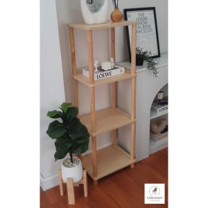 Cobrown.minimal ชั้นวางของ ตกแต่งห้อง ชั้นวางหนังสือ รุ่น มินิมอล 4 ชั้น แข็งแรง รับน้ำหนักได้ดี