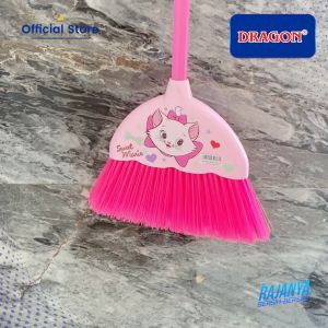 DRAGON Sapu Cartoon 110 Cm Pembersih Lantai Dust Remover Serbaguna SP169 Pink Lucu