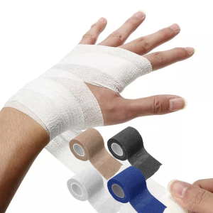 Băng Keo Tự Dính Bằng Cotton Nguyên Chất Để Tập Thể Dục Bảo Vệ Khớp Gối Và Cổ Tay Cử Tạ Chạy Bộ Hỗ Trợ Chấn Thương Thể Thao