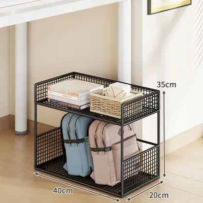 Book Storage Rack with Wheels Movable Book Shelf Multiple Layers