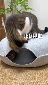 Cute Q cat donut tunnel pet rabbit tunnel cat playground cat tunnel outdoor cat house indoor cat nest tempat kucing