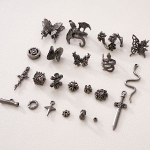 Hợp Kim Hàng Rào Hạt Phụ Kiện Kim Loại Màu Đen hạt đệm rời Cho Vòng tay thủ công Vòng Cổ Nhẫn Hoa Tai Tự Làm Thủ Công Phụ kiện làm đồ trang sức