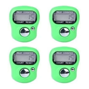 Bộ Đếm Kỹ Thuật Số Mini 4 Chiếc Máy Đếm Tay Điện Tử Dụng Cụ Đếm Hàng Móc Len Có Vòng Đeo Tay Màn Hình Hiển Thị 5 Chữ Số